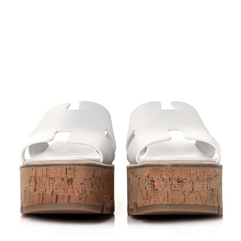 eze hermes sandal|HERMES Calfskin Cork Eze 30 Sandals 37 White .